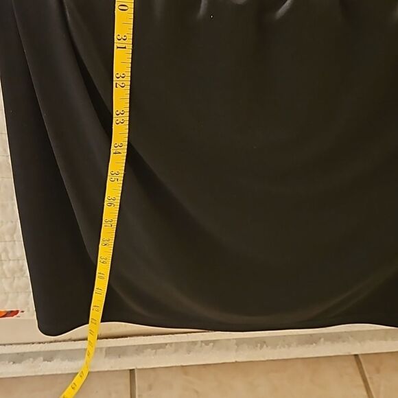 NWT David Meister black Rauched midi dress size 14 - Picture 9 of 10